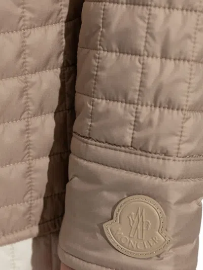 Moncler Quilted Shirt Jacket In Neutral