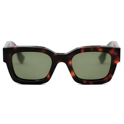 Fendi Rectangular Sunglasses In Black
