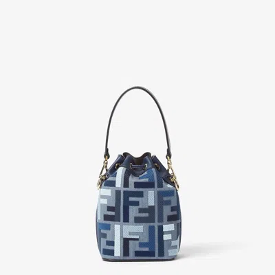 Fendi Mini Mon Tresor Denim Ricamo F