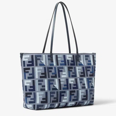 Fendi Roll Large Denim Ricamo F