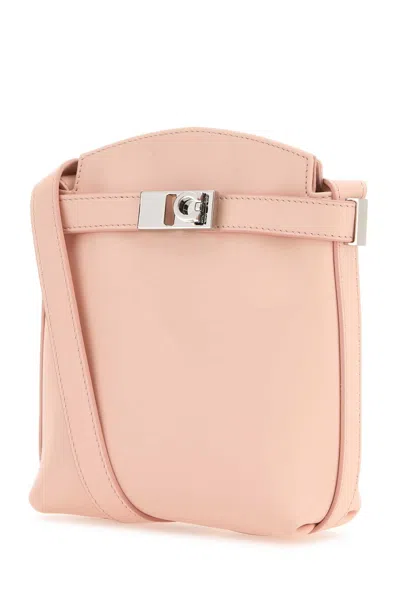 Ferragamo Pastel Pink Leather Gancini Phone Case In Pink