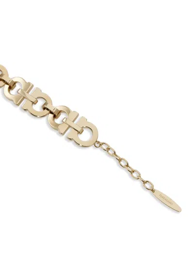 Ferragamo Crystal Chain Link Bracelet In Gray