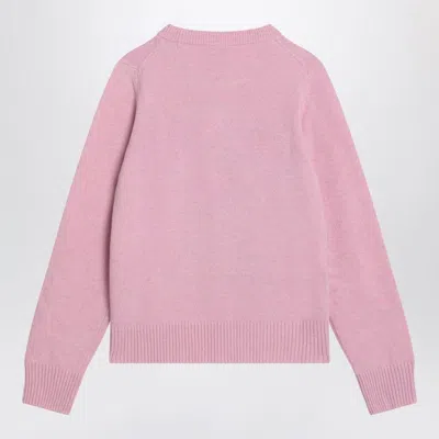 Ganni Wool Sweater With Poodle In Pink