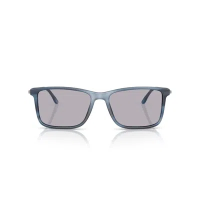 Giorgio Armani Rectangle Frame Sunglasses In Blue
