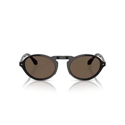 Giorgio Armani Black Acetate Sunglasses In Black