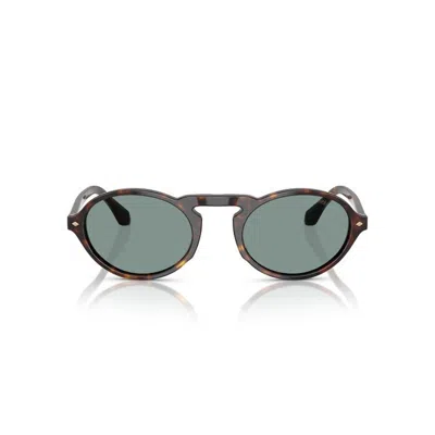 Giorgio Armani Oval Frame Sunglasses In Black