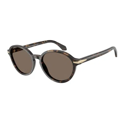 Giorgio Armani Woman Sunglass Ar8237 In Brown