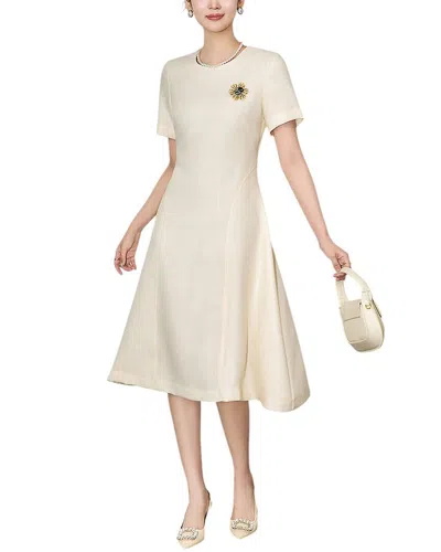 Wlzd Linen-blend Midi Dress In Animal Print
