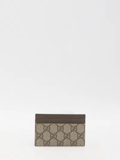 Gucci Men Gg Supreme Fabric Card Holder In Multi