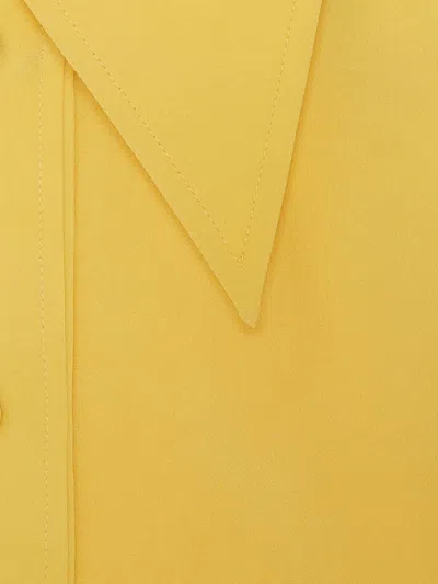 Gucci Crepe De Chine And Silk Shirt In Yellow