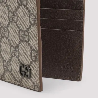 Gucci Men Gg Bi-fold Wallet In Brown