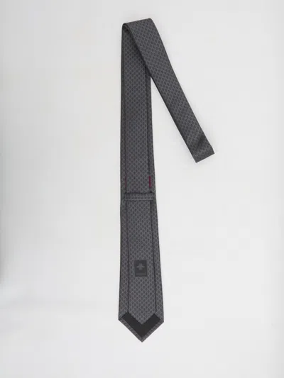 Gucci Gg Jacquard Tie In Black