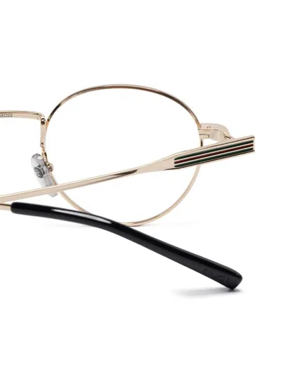 Gucci Ruthenium-ruthenium-transparent Metal Glasses In Neutral