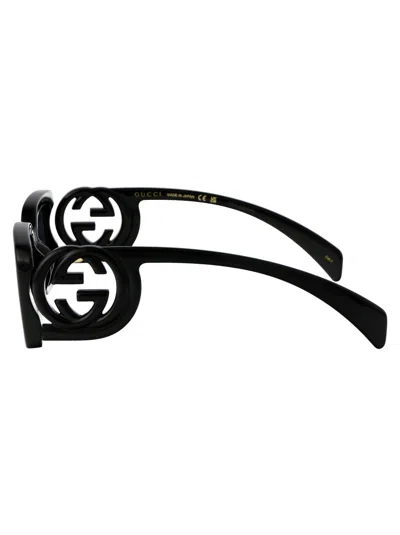 Gucci Gg1325s 001 Rectangle Sunglasses In Black