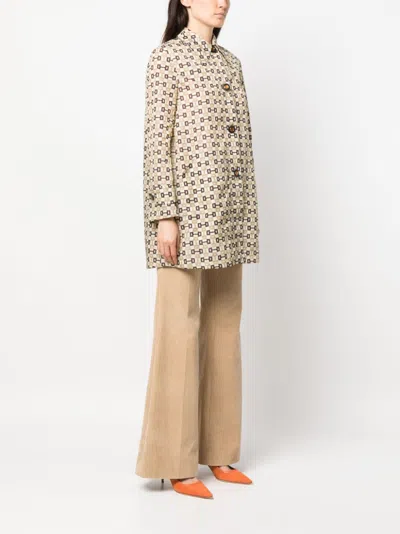 Gucci Horsebit Print Coat