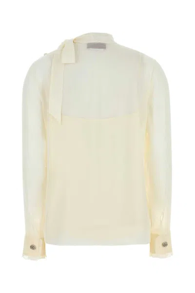 Gucci Ivory Crepe Blouse