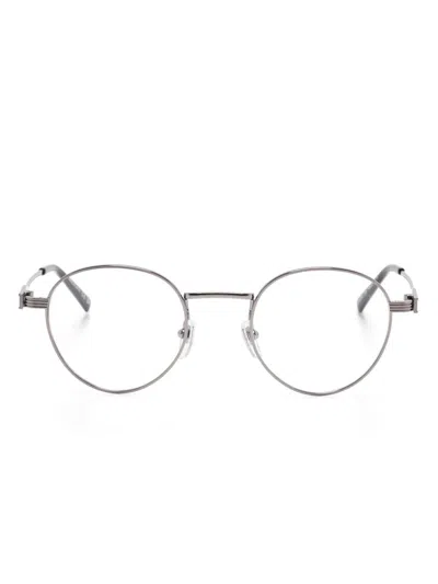 Gucci Ruthenium-ruthenium-transparent Metal Glasses In Black