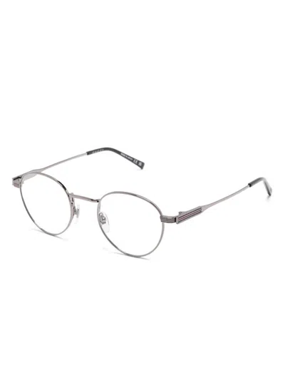 Gucci Ruthenium-ruthenium-transparent Metal Glasses In Black