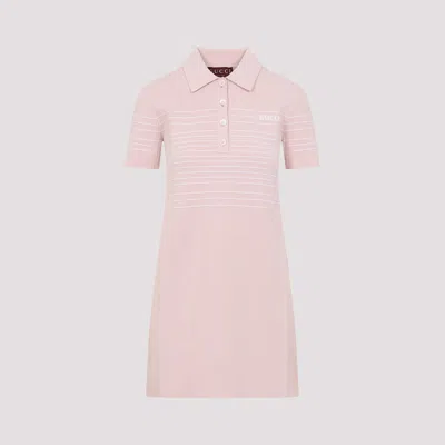 Gucci Compact Mini Polo Dress In Pink