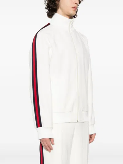 Gucci Web Stripe-trim Track Jacket In White