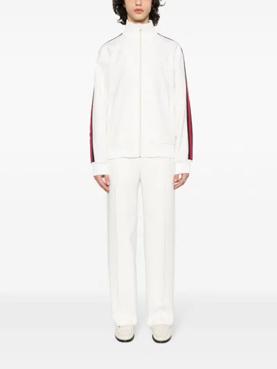 Gucci Web Stripe-trim Track Jacket In White