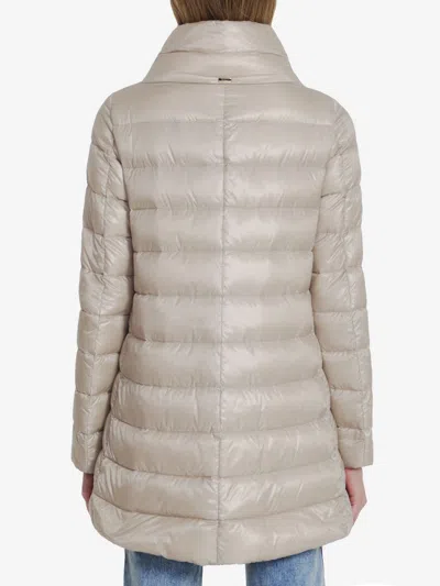 Herno Beige Nylon Amelia Down Jacket In Neutral
