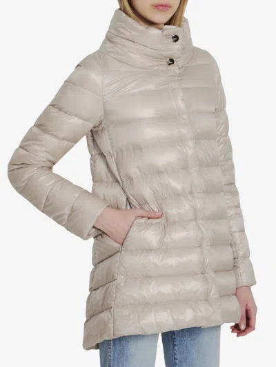 Herno Beige Nylon Amelia Down Jacket In Neutral