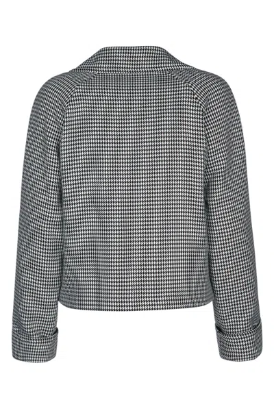 I Blues Houndstooth Double-breasted Jacket In White