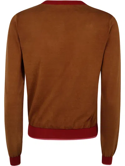 In Bed With You Korean Neck Solid Colorful Edges Sweater