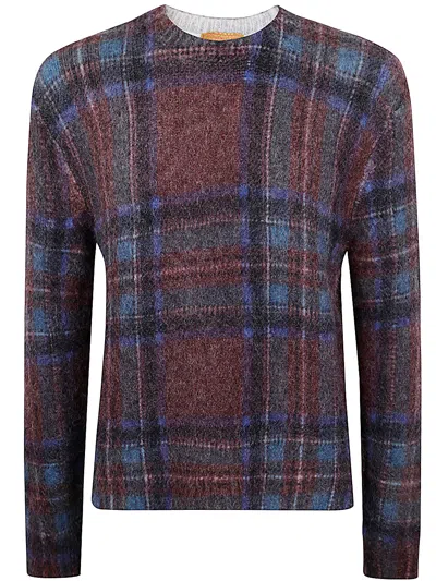 In Bed With You Man Printed Sweater Round Neck In Blue