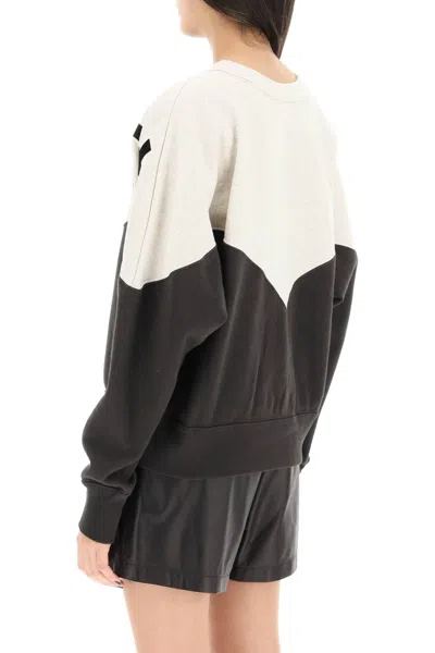 Isabel Marant Étoile Isabel Marant Etoile Women Two-tone Cotton Blend Houston Sweatshirt In Black