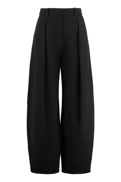 Jacquemus 'le Pantalon Paseo' Black Pants With Belt Loops And Wide Leg