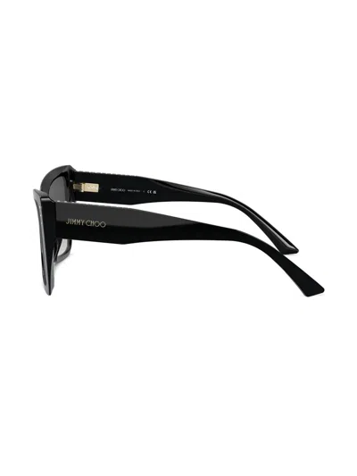 Jimmy Choo Black Acetate Sunglasses In Black