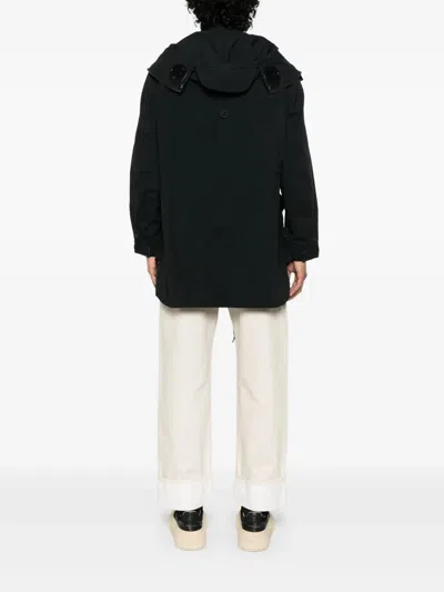 Junya Watanabe Men's Nylon Parka Coat In Black