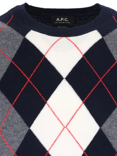 Apc A.p.c. Diamond Pattern Crewneck Sweater