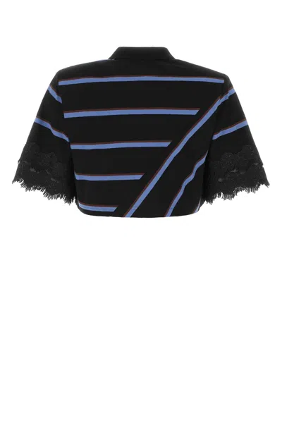 Koché Koche Embroidered Cotton Polo Shirt In Blue