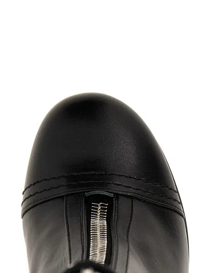 Alexander Mcqueen Heeled Biker Boots In Black