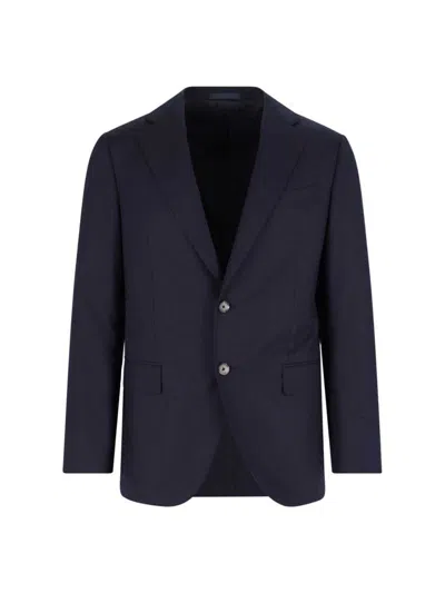 Caruso Tailored Black Suit With Classic Blazer In Black