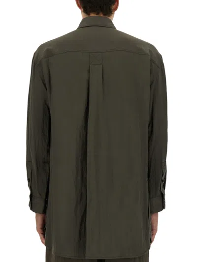 Lemaire Relaxed Fit Utility Overshirt In Green