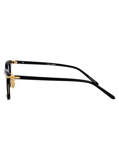 Linda Farrow Black/yellowgold/ Acetate Glasses