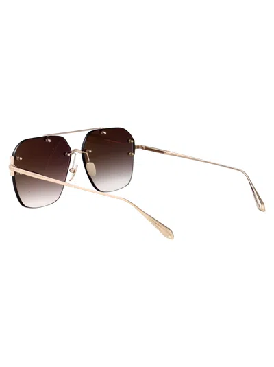 Linda Farrow Reyner Navigator-frame Sunglasses In Brown