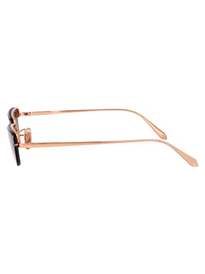 Linda Farrow Rosegold/mochagrad Titanium Sunglasses