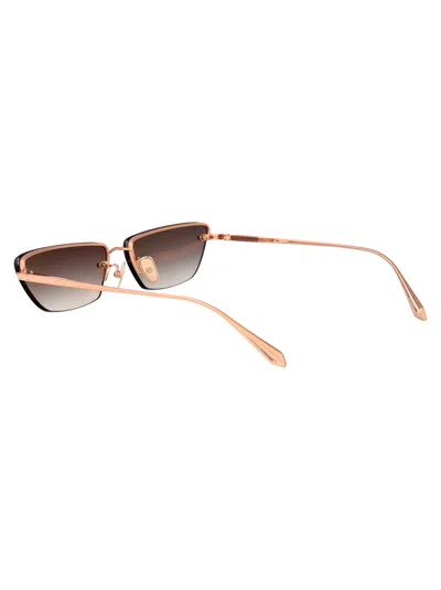 Linda Farrow Rosegold/mochagrad Titanium Sunglasses