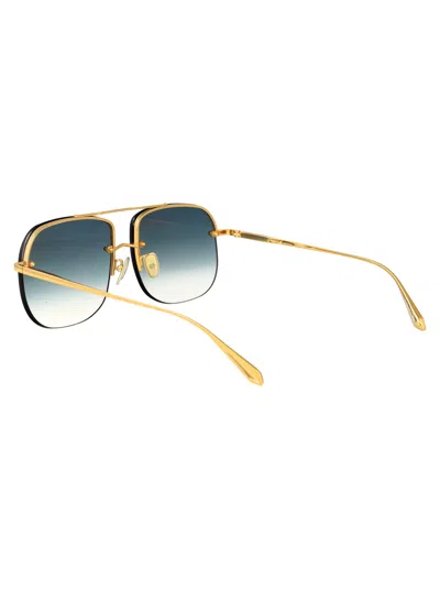 Linda Farrow Seren Sunglasses In Gold