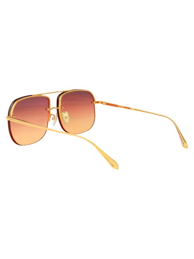 Linda Farrow Seren Sunglasses In Gold