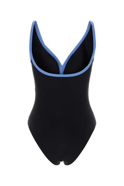 Lisa Marie Fernandez Maria Contrasting Trimmings Swimsuit V-neckline
