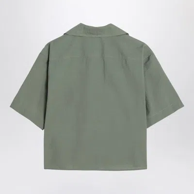 Loewe Short-sleeved Shirt In Sage Color In Gray
