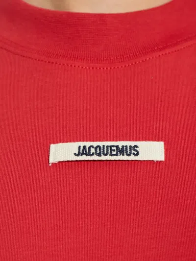 Jacquemus Women Long-sleeved T-shirt With Applique In Red