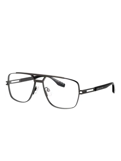 Marc Jacobs Double-bridged Rectangle Glasses In Pattern