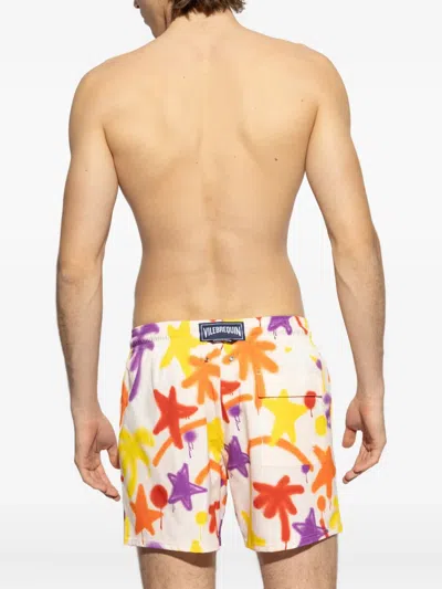 Palm Angels X Vilebrequin Graffiti Print Swimsuit In Multi